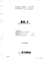 Yamaha BX-1 - Schematic 